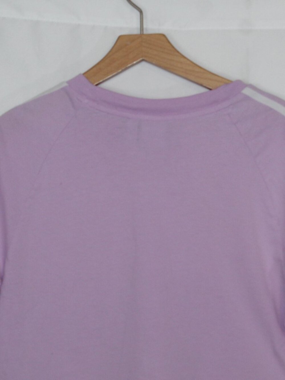 Adidas purple crewneck crop top trefoil embroidered short sleeve tee shirt - Picture 9 of 9